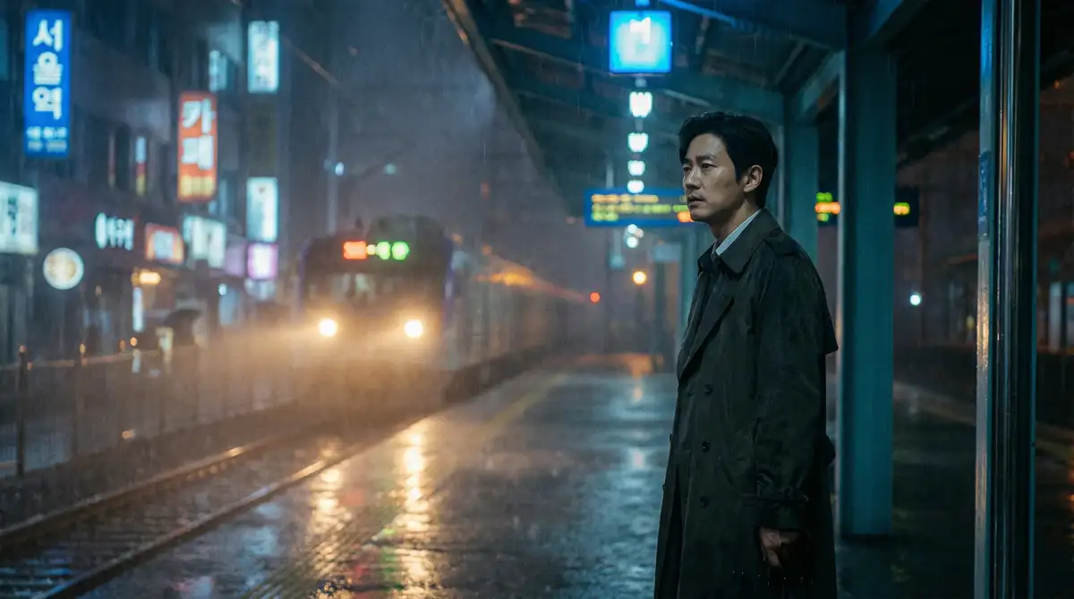 韩国伦理电影经典场景 - 雨夜车站，御梦子 馆藏影像